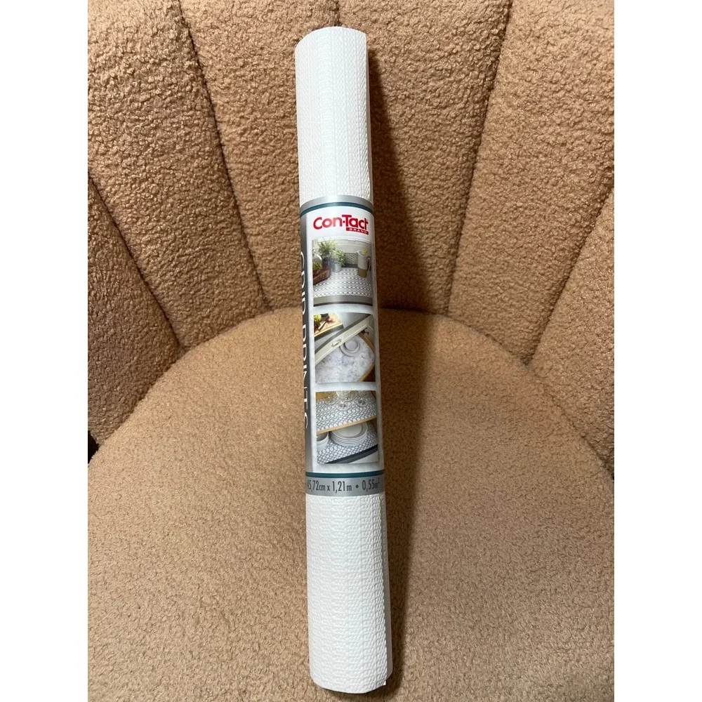 Con-Tact Brand Grip Prints White Cushioned Shelf Liner 18in x 4ft 04F-C7H52-01